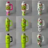 Nieuwe Kerst Grinch 40oz Car Cup Handle Cup Ice Bullion Cup 304 roestvrijstalen vacuümbeker