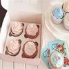 Geschenkomschakeling 5pcsvintage Rose Open Sunroof Mafen Box 4 kopjes cake maan eier dooier knapperig pakket 6 inch kaas snoep