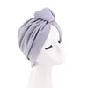 2PCヘッドバンド新しい女性トップノットターバンボンネットヘッドラップインドハットイスラム教徒Hiajbs Musulman Turbante MujerヘアアクセサリーY23