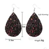 Dangle Chandelier 4 Pairs Teardrop Leather Earring For Women Girls Gifts Bohemia Style Sets Jewelry Drop Delivery Earrings Dhncv