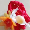 装飾的な花5PCSナイロンストッキングロンドフラワーマテリアル引張アクセサリーマルチカラーハンドメイドウェディングホームDIYクラフト