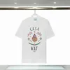 2023 Summer Fashion Casabla PAR AVION FLEUR TEE Magliette Mens Panoramique T-Shirt Tees Abbigliamento Top Uomo Chest Letter Shirt Luxurys Abbigliamento Street Shorts