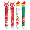 4Pcs Gifts Home Decor Christmas Stocking Tree Ten Color Pen Ballpoint Gingerbread Man Stationery