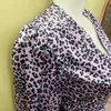 Vestidos informales Maje con cuello en V y mangas 3/4 Vestido corto drapeado con estampado de leopardo para mujer
