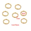 100pcs ze stali nierdzewnej prawdziwe złote kolory pierścienia skokowe pierścienie podzielone do biżuterii tworzące zapasy akcesoria DIY Naszyjnik