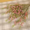 Decorative Flowers 4Pc Pastoral Artificial Plum Blossom Flower Branch Silk For Home Living Room Decoration Party Wedding Arrangement