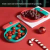 Storage Bottles Creative Christmas Tree Gloves Shape Candy Nuts Seeds Dry Fruits Plastic Dishes Bowl Breakfast Tray Home Kitchen