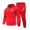 Nieuwe heren trainingspak op warm tracksuit heren merk logo print casual solide sweatpant set jogging suit plus size maat