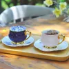 Cups Saucers European High-End Bone China Coffee Cup Set 250 ml Stuur vlinderlepel afternoon tea bruiloft cadeau