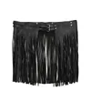 Sexig uppsättning Spicy Girl's Justerable Faux Leather Midjeband Fringe Tassel Kjol Belt 230419