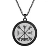 Hänghalsband vikingar kompass halsband vegvisir personlig minnes smycken julklapp till män och kvinnor