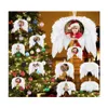 Décorations de Noël Ailes d'ange blanches Ornement suspendu Décor de plumes avec sublimation Pendentifs MDF vierges pour l'artisanat d'arbre Drop Deli Dhaab