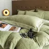 Set di biancheria da letto Tessili per la casa Copripiumino in flanella invernale Morbido caldo Coperta in pile di corallo Trapunta Letto singolo Matrimoniale 4 pezzi