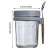 Storage Bottles Portable Breakfast Cup 10 Oz Oats Container Multifunction Oatmeal Cereal Nut Yogurt Mug Snack With Lid Spoon Soup