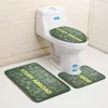 Pillow /Decorative Bath Mat Set Anti Slip Carpet Bathroom Rug Modern Cover Toilet Seat Doormat Absorbent 3pcs WY721