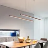 Hanglampen eenvoudige moderne led -lamp voor lange grootte voor eetkamer keukenwinkel kantoorverlichting hangende verlichtingsarmaturen 110V220V