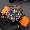 Moda completa marca relógios de pulso masculino estilo multifuncional luxo com banda silicone relógio quartzo br 11 com caixa