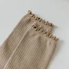 Femmes Chaussettes Femmes Flip Flop Sandale Split Toe Agaric Bord Solide Couleur 2 Pied Doigt Coton Chaud Mi Tube