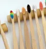 使い捨ての歯ブラシ天然竹の歯ブラシ卸売環境木製の虹のケアソフトブリスル使い捨て歯ブラシ