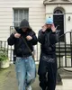 Мужская джинсовая улица ретро хип -хоп защита от печати мода черная высокая высокая высота