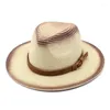 Berets Summer Women Paper Straw Panama Hats Wide Brim Beach Caps UPF UV Protect Jazz Sun Hat Men Foldable Fedoras Cap Chapeu