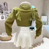 Women's Blouses Clothing 2023 Autumn Winter Bow Lace Long Sleeve Shirt Up Ruffle Top