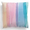 Pillow 45x45cm Nordic Luxury Abstract Hand Painted Pillowcase Intense Color Sofa Cover Peach Skin Velvet Oil Painting