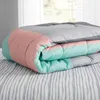 Ensembles de literie gris et sarcelle géométrique lit 8 pièces dans un sac ensemble de couette avec draps complet 231118