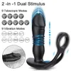 Juguetes anales Masajeador de próstata de empuje masculino Control de aplicación Vibrador Estimulador telescópico Hombres Vibrador gay Juguete sexual para parejas 230419