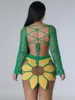 Damen Bademode Gestrickter Hohlrock 2 Zweiteiler Damen 2023 Sommer Mode Strand Anzug Sexy Handhäkelarbeit Sonnenblume Casual Urlaub