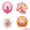 Other Festive Party Supplies Happy 12Inch Rubber Easter Bunny Printed Latex Balloons Home Decor Kids Balloon 185 N2 Drop Delivery G Dhxm3