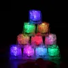 Barra de cubos de gelo LED Flash Cubo de cristal de mudança automática Iluminação ativada por água 7 cores para festa romântica Casamento Presente de Natal