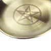 Decorative Plates Pagan Ritual Tray Altar Pentagram Plate Crystal Stone Shelves Candle Holder Incense Home Decor Accessories Witch Gift 231117