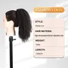 14inch Curly Drawstring Ponytail Hair Extension for Women Short Afro Kinky Curly Pony Tail Black Synthetic Fibre Horse Tail Hair