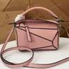 Bolso cruzado diagonal de cuero de moda de diseñador Marca de lujo Mujer Figura geométrica Bolso de un solo hombro Bolso de mano de color contrastante clásico