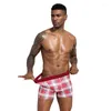 Unterhose Top Qualität Boxer Herren Unterwäsche Männer Baumwolle Atmungsaktive Männliche Höschen Shorts Große Größe Plaid Mode Boxershorts Cueca