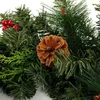 Dekorative Blumen 1,8 m künstliche LED-Weihnachtslicht-Rattan-Girlanden-Dekoration für Party-Kieferntreppen-Wand-Tür-Weihnachtsbaum-hängende Verzierung VC