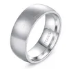 4/6/8 mm szczotkowane proste srebrne/czarne kolory tytanowe pierścionki mężczyzn Minimalistyczne pierścionki zaręsze