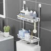 Bathroom Shelves Shelf Above The Toilet Tank Rack Punch free Multi functional Storage With Supporting Feet Accessories 230418