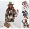 Vestes pour femmes 2023 automne et hiver veste pour femmes mode revers simple boutonnage lâche Plaid laine manteau dames vêtements