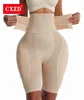 Cintura e shapewear abdominal cxzd mulheres pós-parto corpo shaper roupa interior alto quadril acolchoado calcinha coxa mais magro sexy levantador de bunda fak4127603