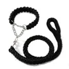 Colliers pour chiens Laisses Collier solide Laisse Ensemble pour grands chiens Corde de traction en nylon robuste Plomb Métal P Chaîne Choke pour Rottweiler Pitbull 231118