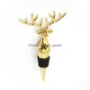 Bar Tools Metal Red Wine Bottle Stoppers Creative Deer Head Beer Champagne Sealing Stopper Christmas Party Decoration Drop D DHGARDEN DHNK4