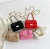 Mini square handbag girls chain shoulder bags small baby phone purse factory price