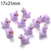 10pcs Duck Resin Charms Charmes de couleur mixte Animal mignon pour les bijoux Bracelet Boucle d'oreille Collier Supplies Fashion JewelryCharms Pendants Duck 10pcs