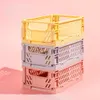 Aufbewahrungskörbe Kunststoff faltbare Kiste Faltbox Korb stapelbar niedlich Make-up Schmuck Spielzeug es für Organizer tragbar 230418