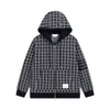 Luxury Designer women t shirt Shirt Trendy Spring Zip Hooded Plaid Casual Loose Unisex Jacket