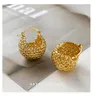 Hoop Earrings Metal Mesh Ball 2023 High Grade Fashionable Refined Ins Style For Girls Gift Jewelry.