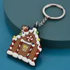 Keychains Keychain Cute Santa Christmas Tree Ornaments Creative Student Bag Pendant Accessories Car Key Ring Present S601 Miri22