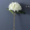 Decorative Flowers Wholesale Wedding Big Hydrangea Fake Flower Two-color Single Branch Artificial